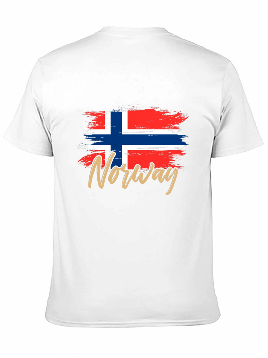 Norway Flag T-Shirt -  Brushstroke Design