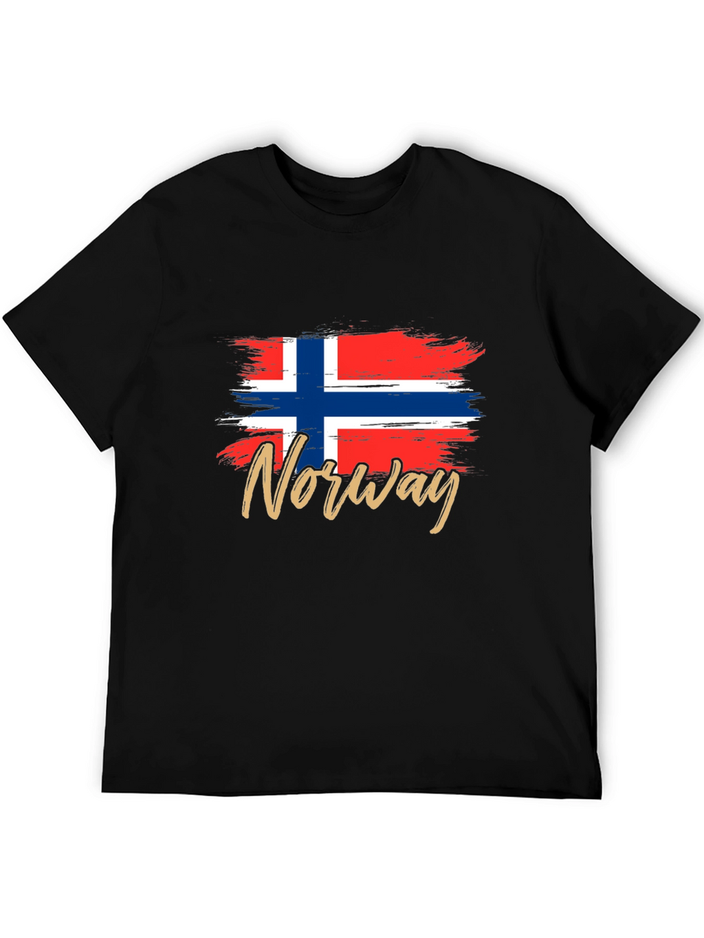 Norway Flag T-Shirt -  Brushstroke Design
