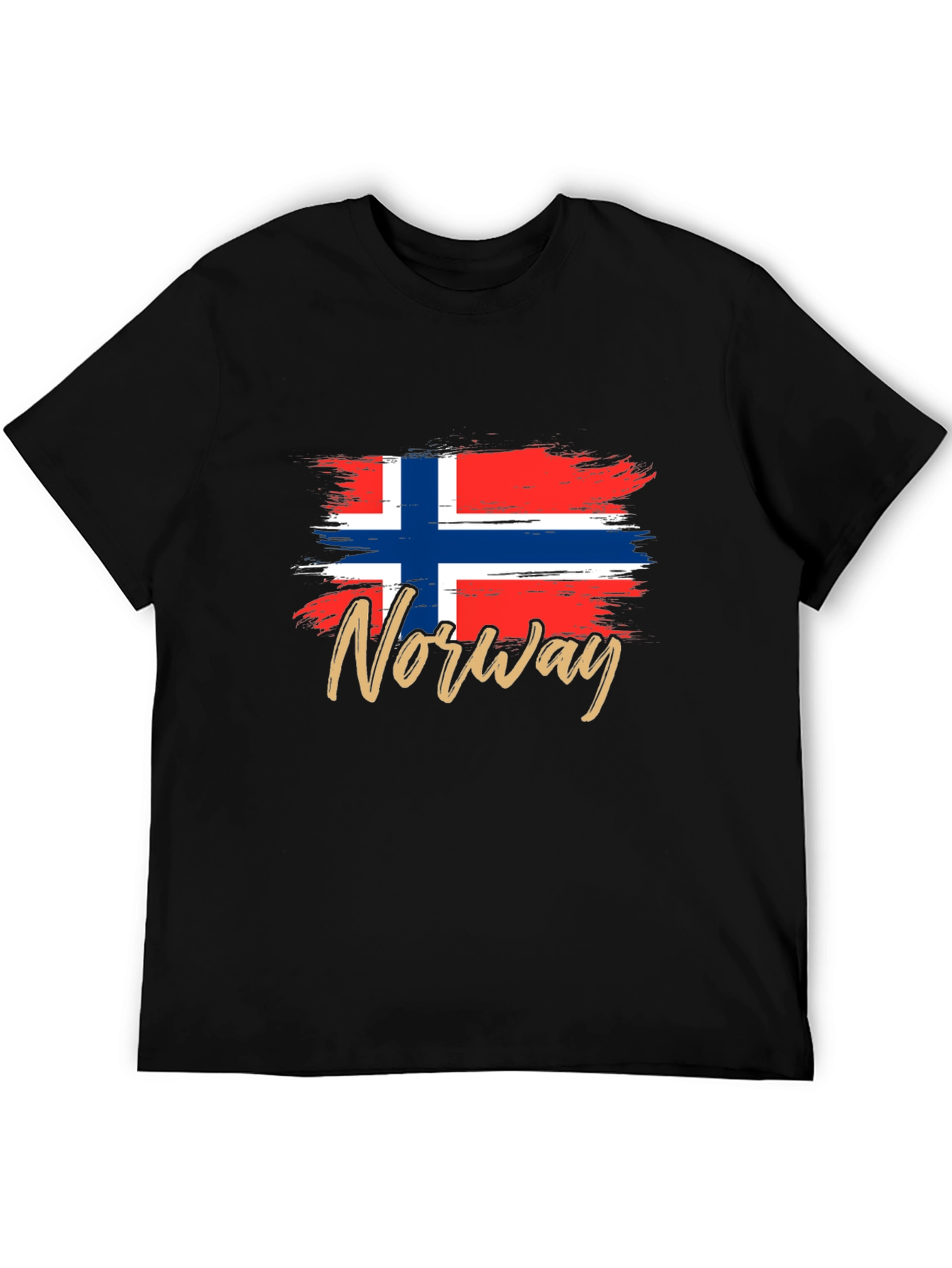 Norway Flag T-Shirt -  Brushstroke Design