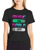Music On World Off Graphic T-Shirt