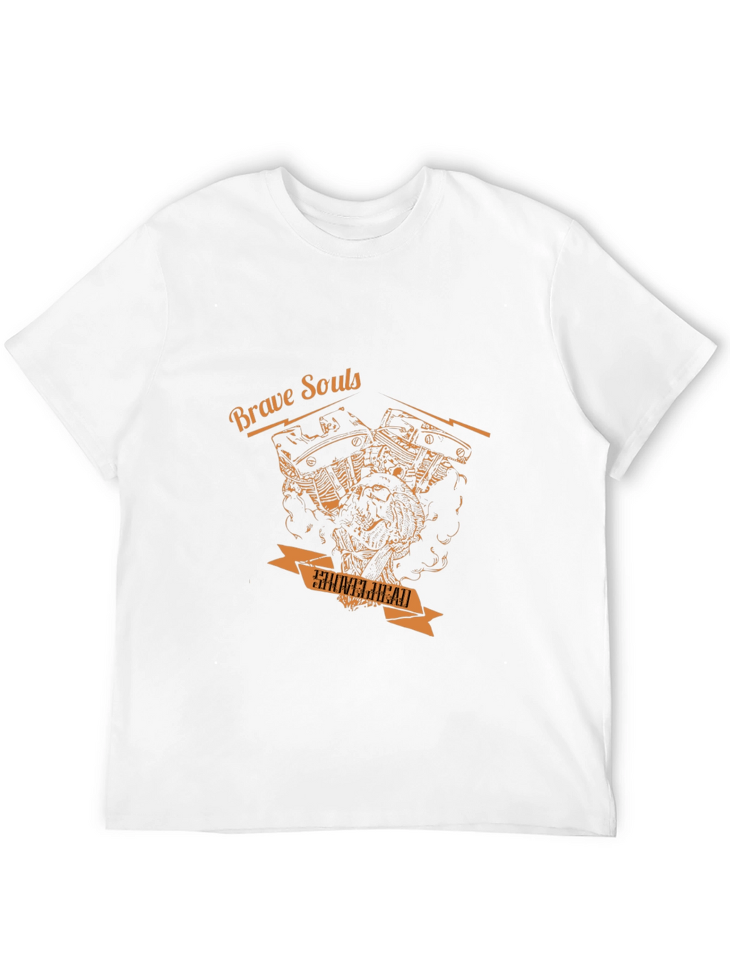 Brave Souls Shovelhead Motorcycle Graphic T-Shirt