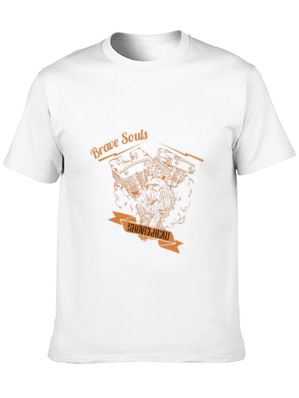 Brave Souls Shovelhead Motorcycle Graphic T-Shirt