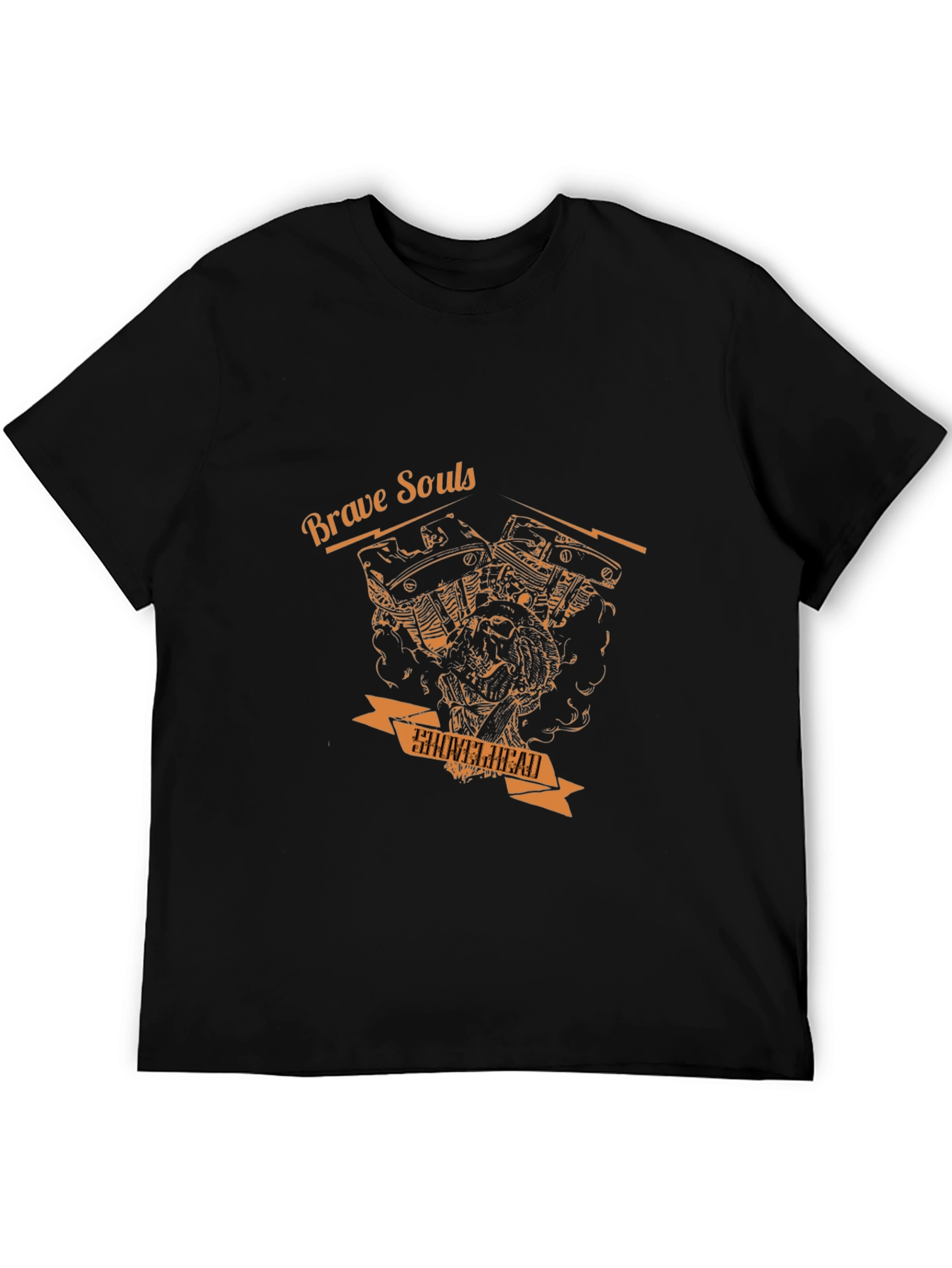 Brave Souls Shovelhead Motorcycle Graphic T-Shirt