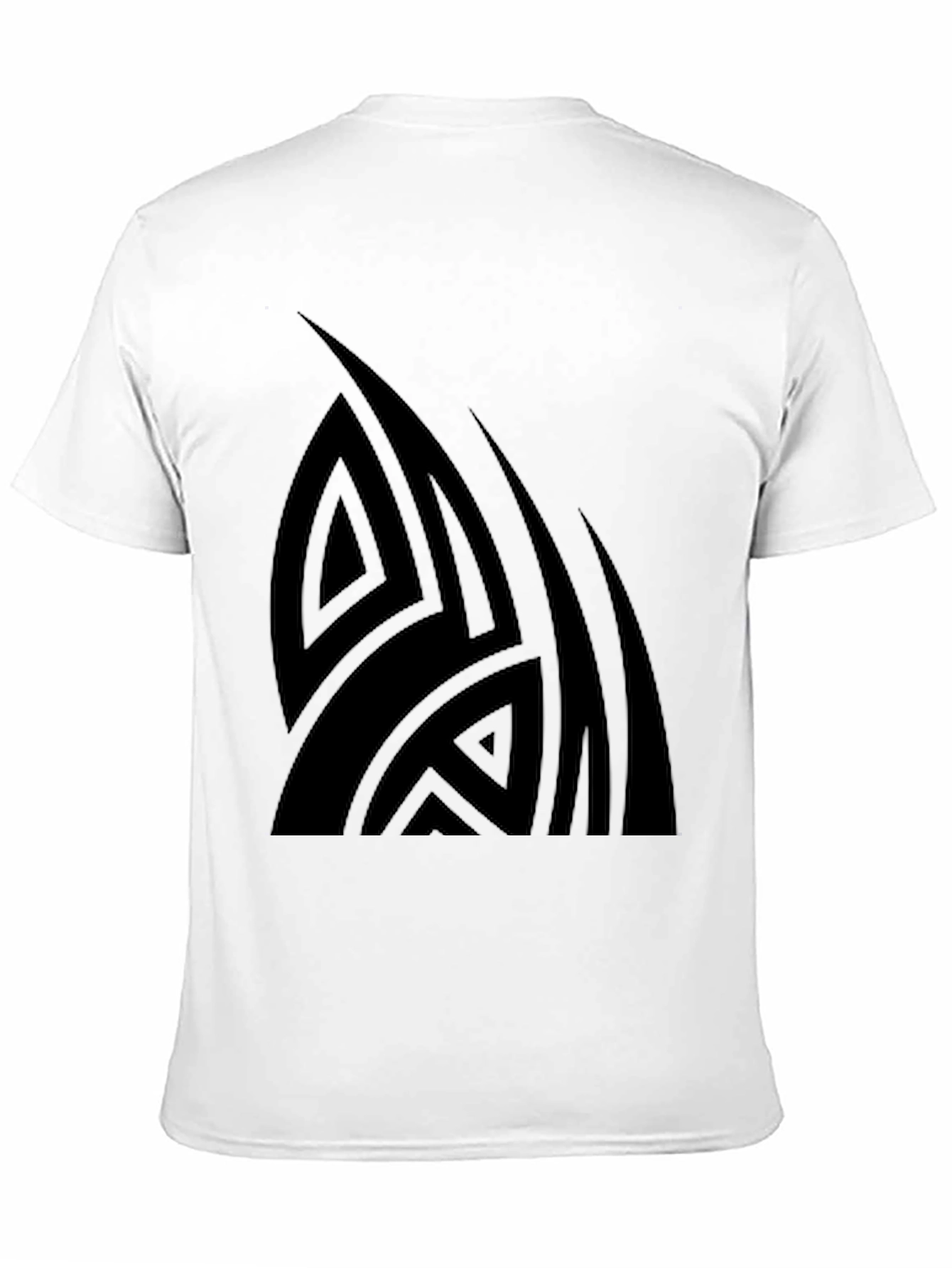 Black Tribal Design Graphic Tee - Modern Style