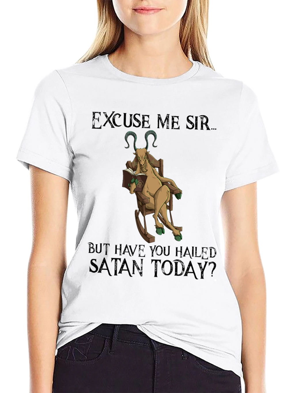 Excuse Me Sir Satan Goat T-Shirt