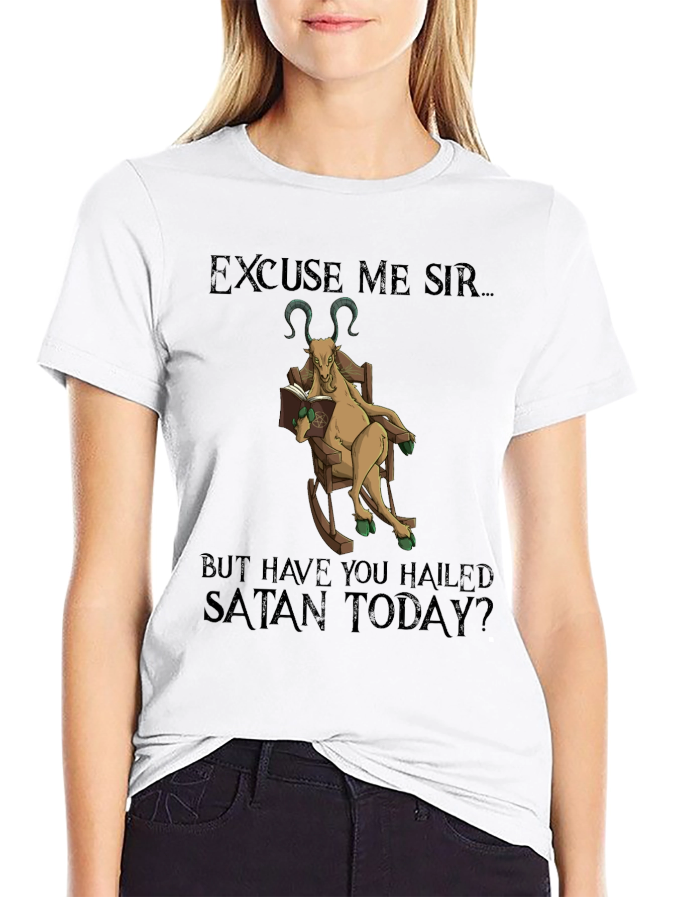 Excuse Me Sir Satan Goat T-Shirt