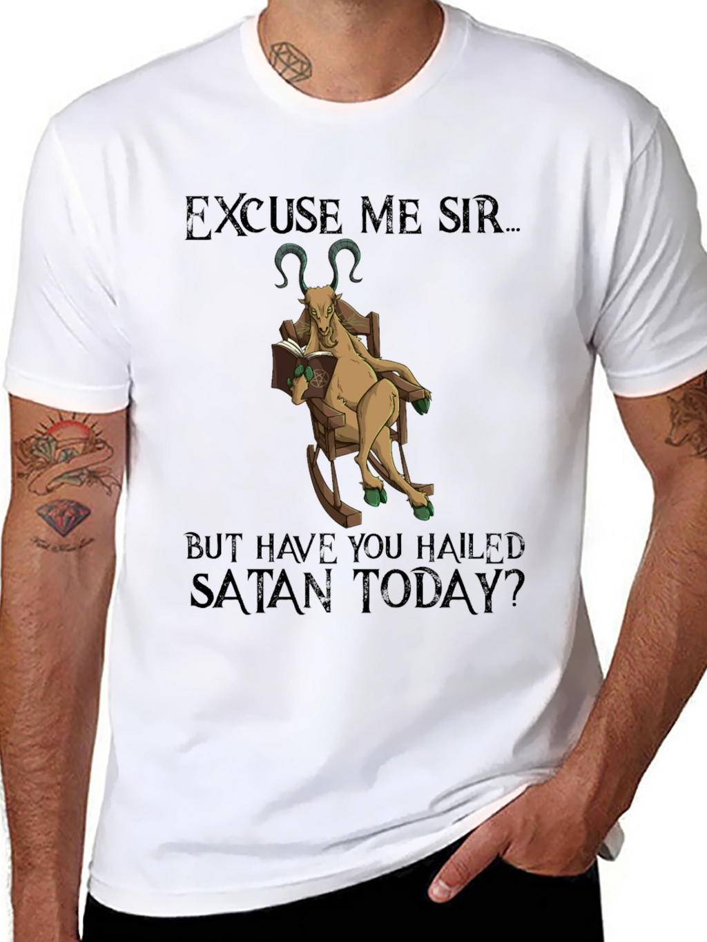 Excuse Me Sir Satan Goat T-Shirt