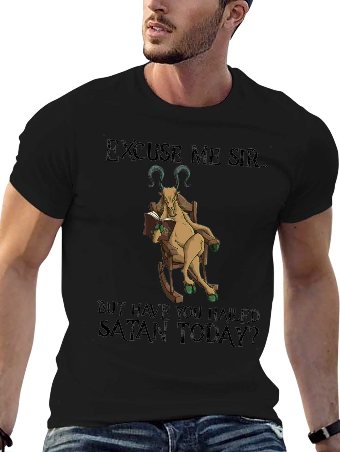Excuse Me Sir Satan Goat T-Shirt