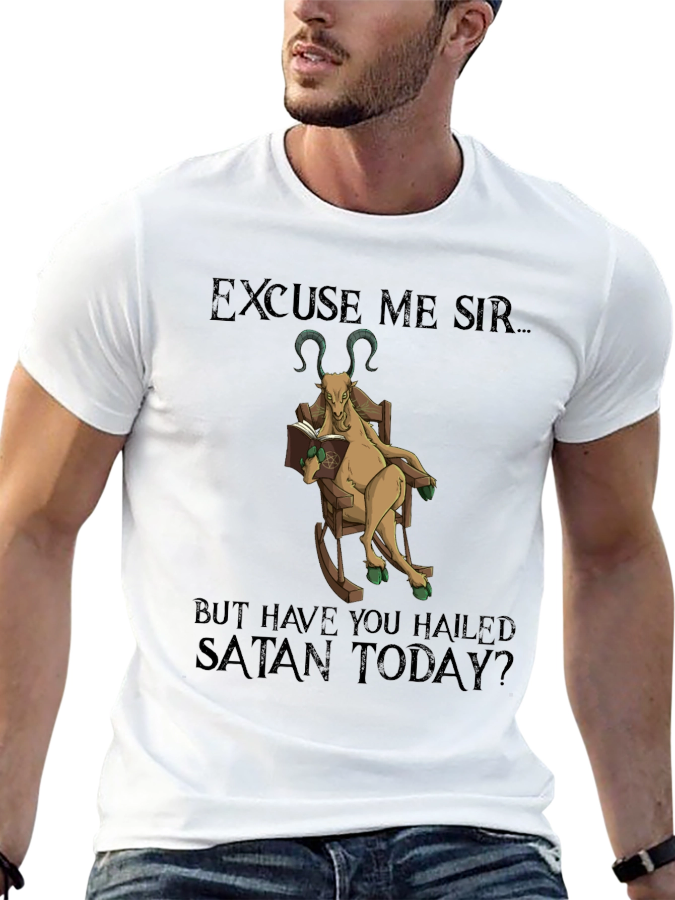 Excuse Me Sir Satan Goat T-Shirt