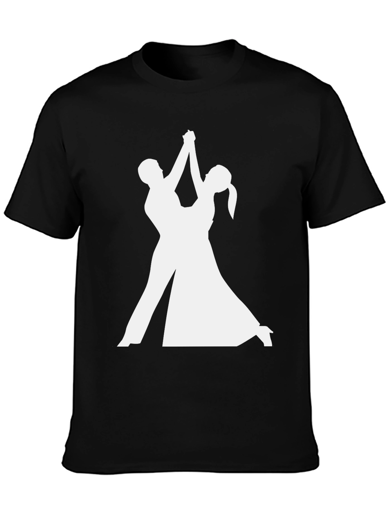 Dancing Silhouette T-Shirt - Elegant Black Tee