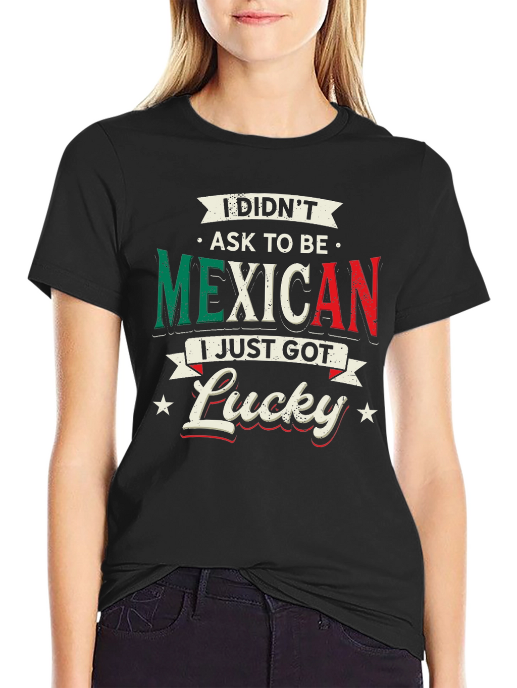 Funny Didnt Ask to Be Mexican Graphic Tee
