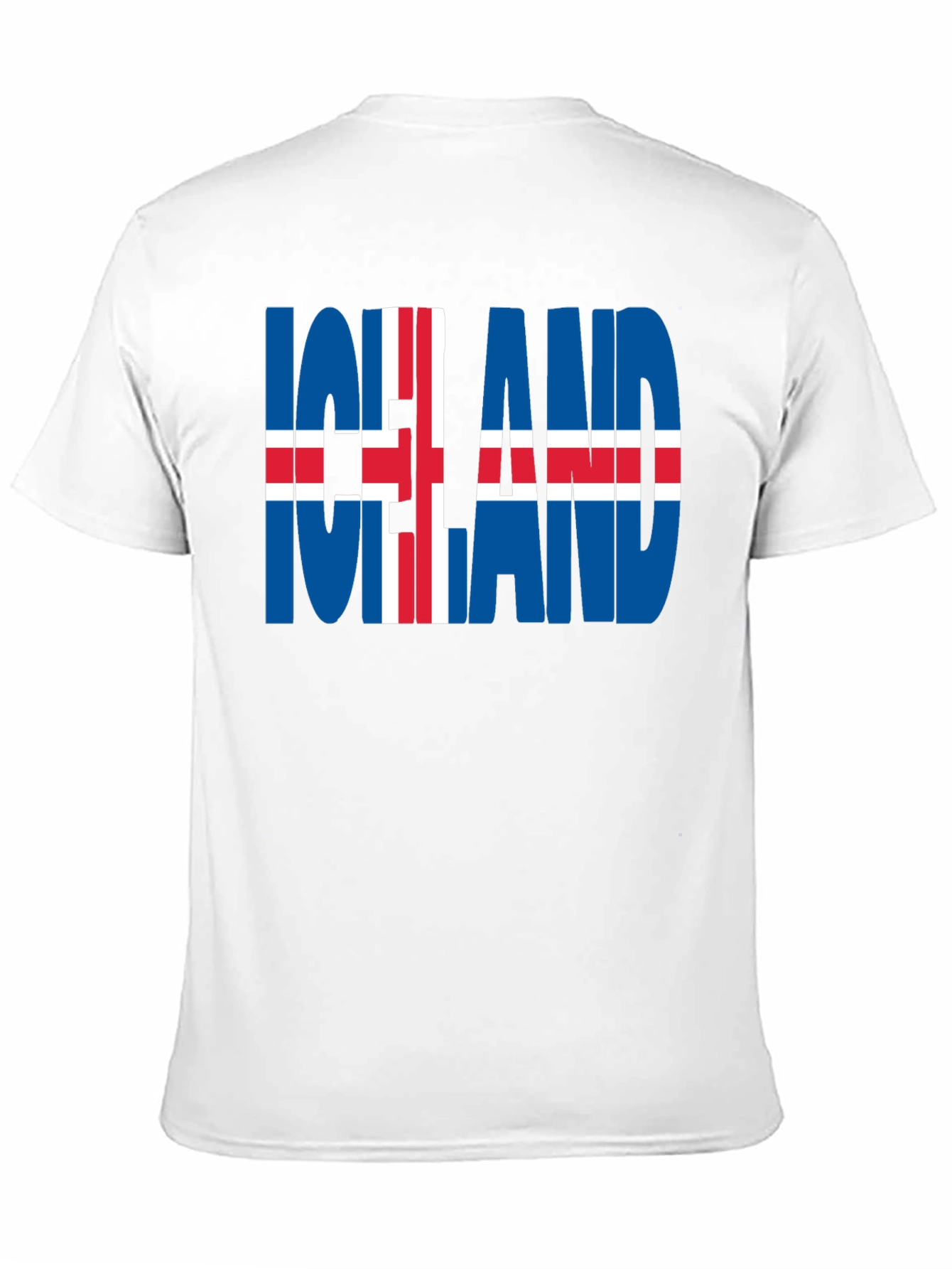 Iceland Flag Graphic T-Shirt - Black