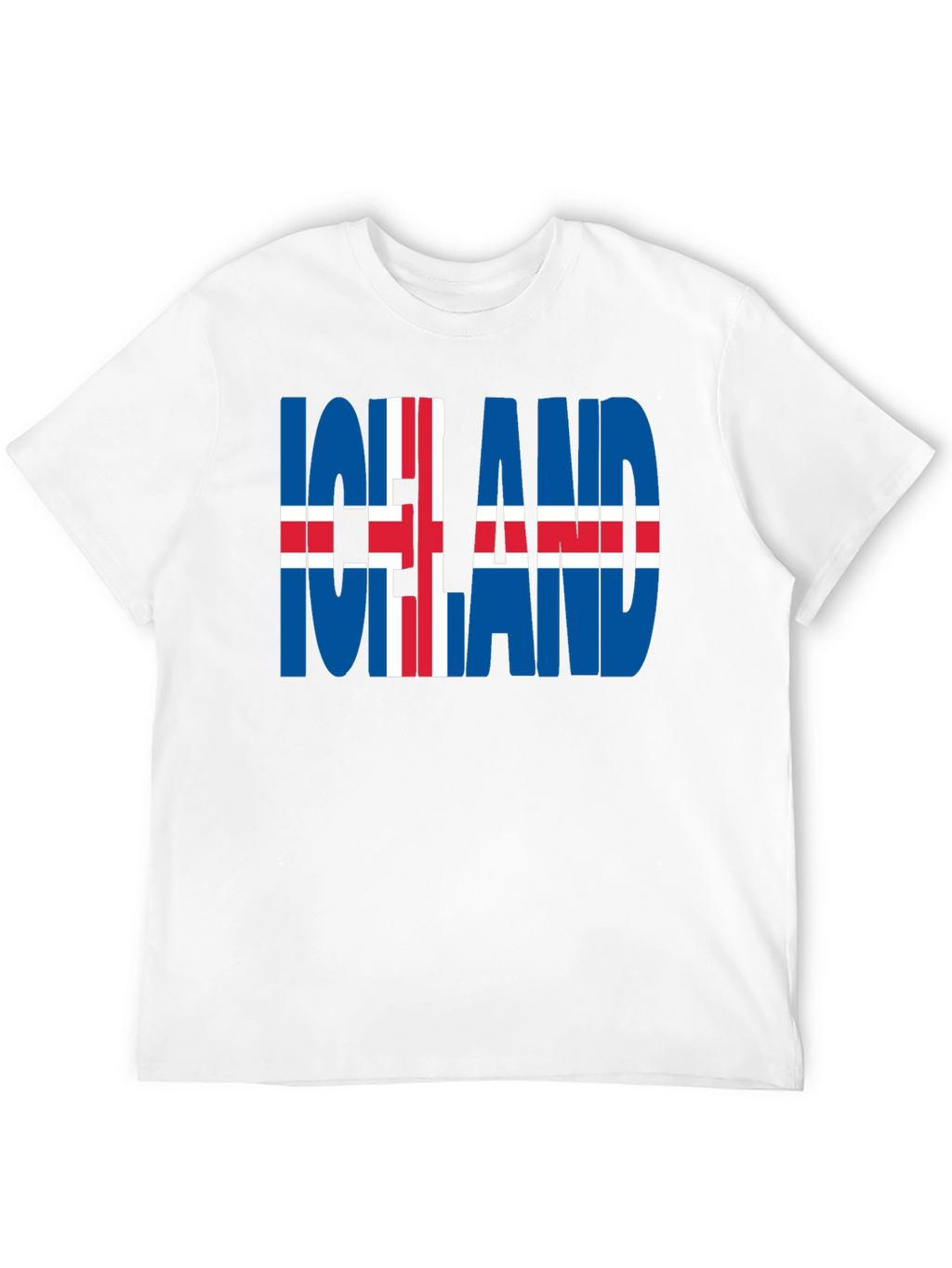 Iceland Flag Graphic T-Shirt - Black