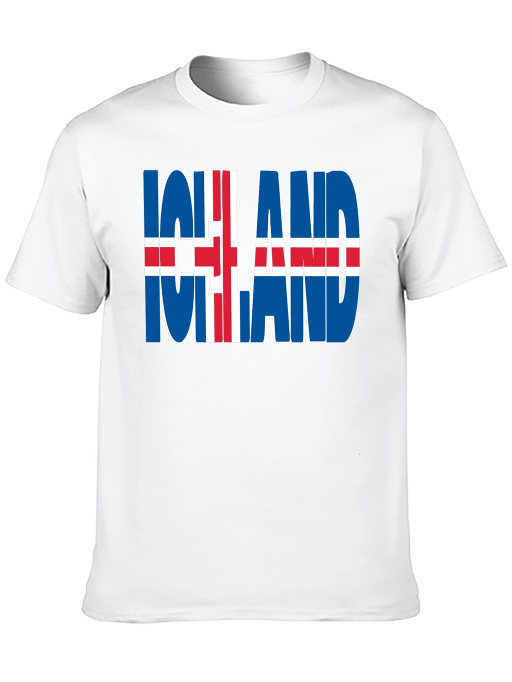 Iceland Flag Graphic T-Shirt - Black