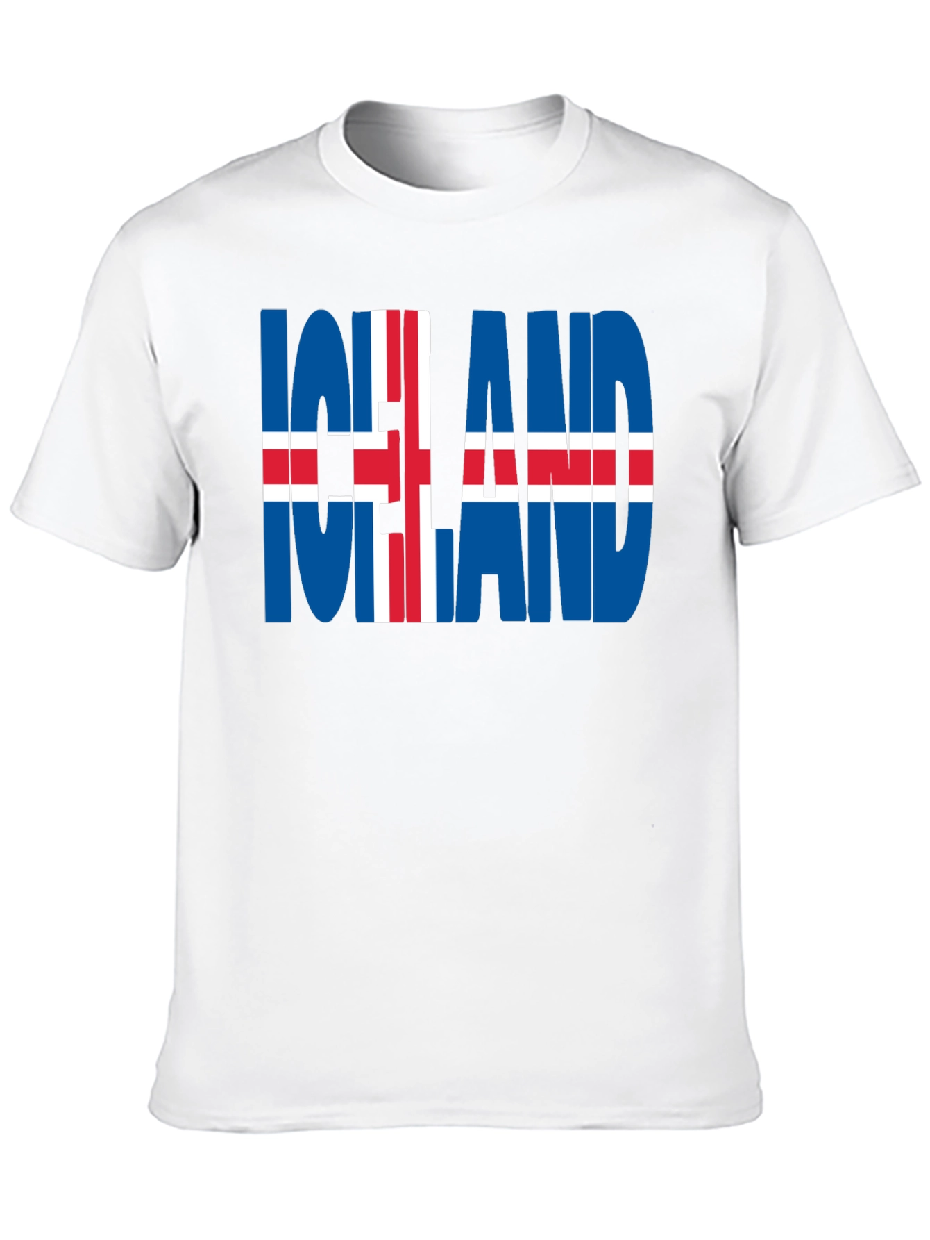 Iceland Flag Graphic T-Shirt - Black