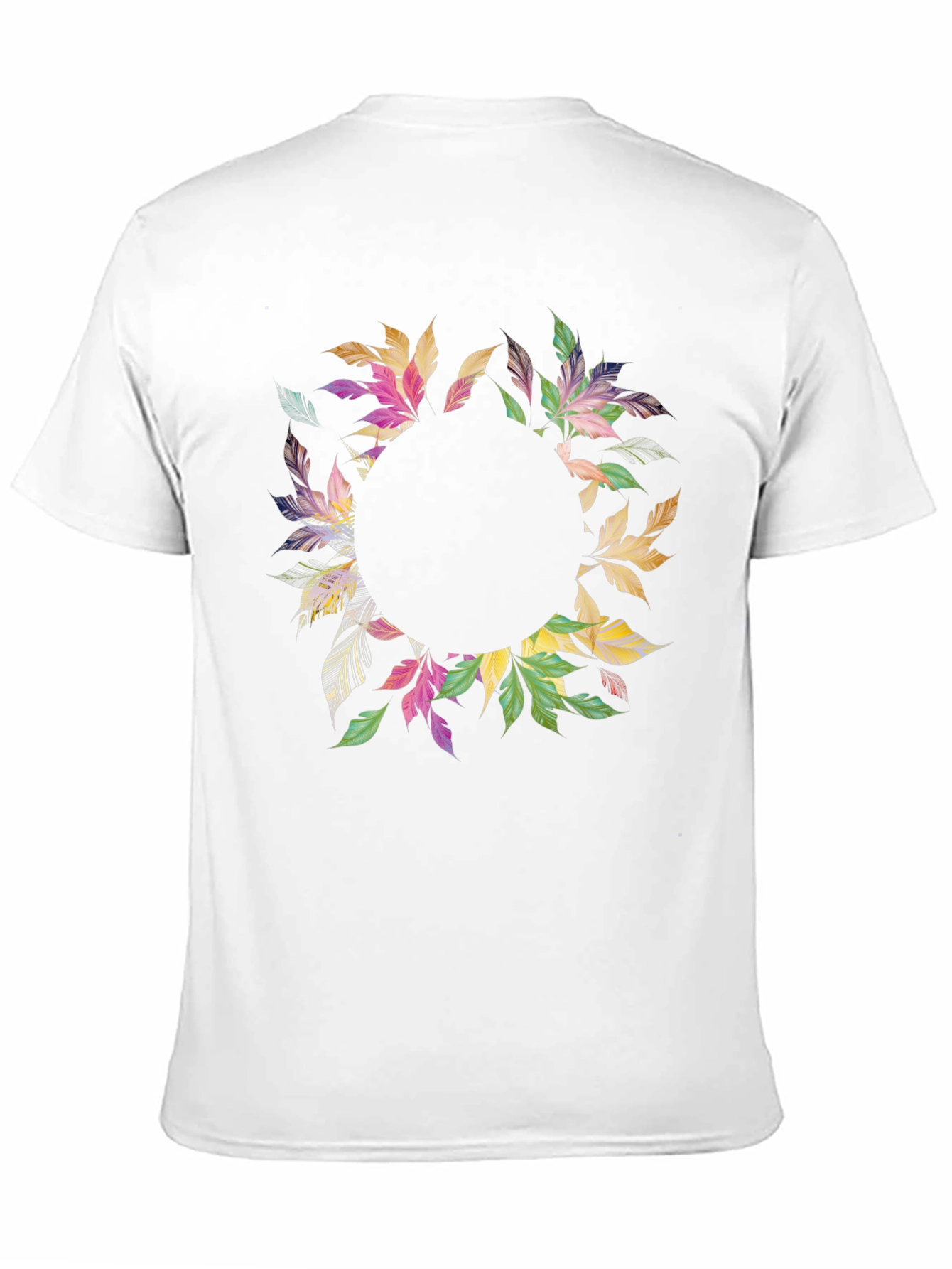 Floral Wreath Black T-Shirt