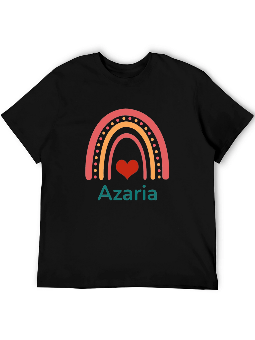 Azaria Rainbow Heart Personalized T-Shirt