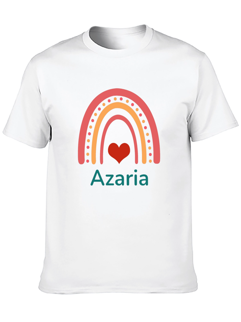 Azaria Rainbow Heart Personalized T-Shirt