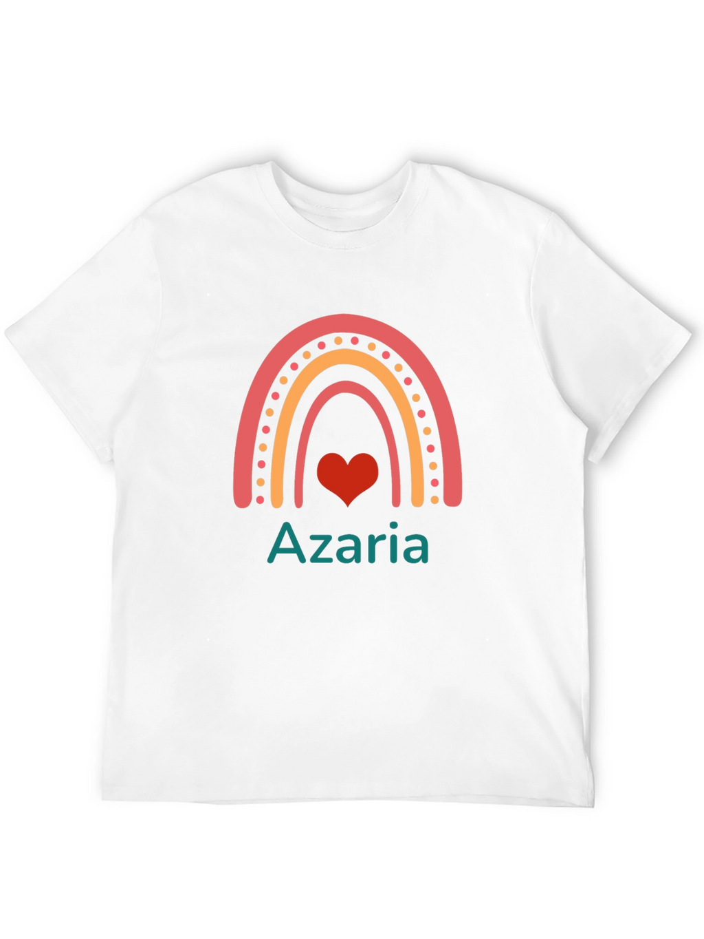 Azaria Rainbow Heart Personalized T-Shirt