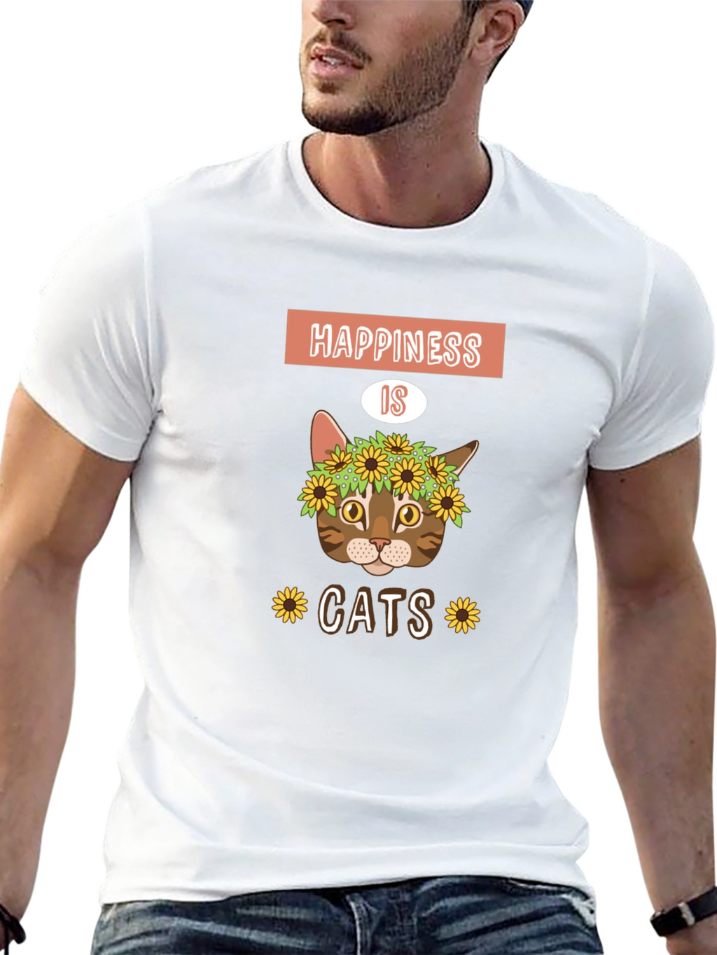 Happiness is Cats Graphic T-Shirt