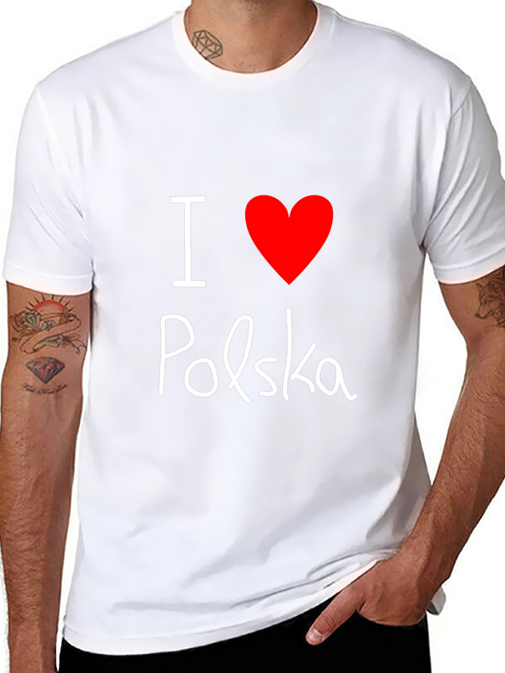 I Love Polska T-Shirt - Black Tee