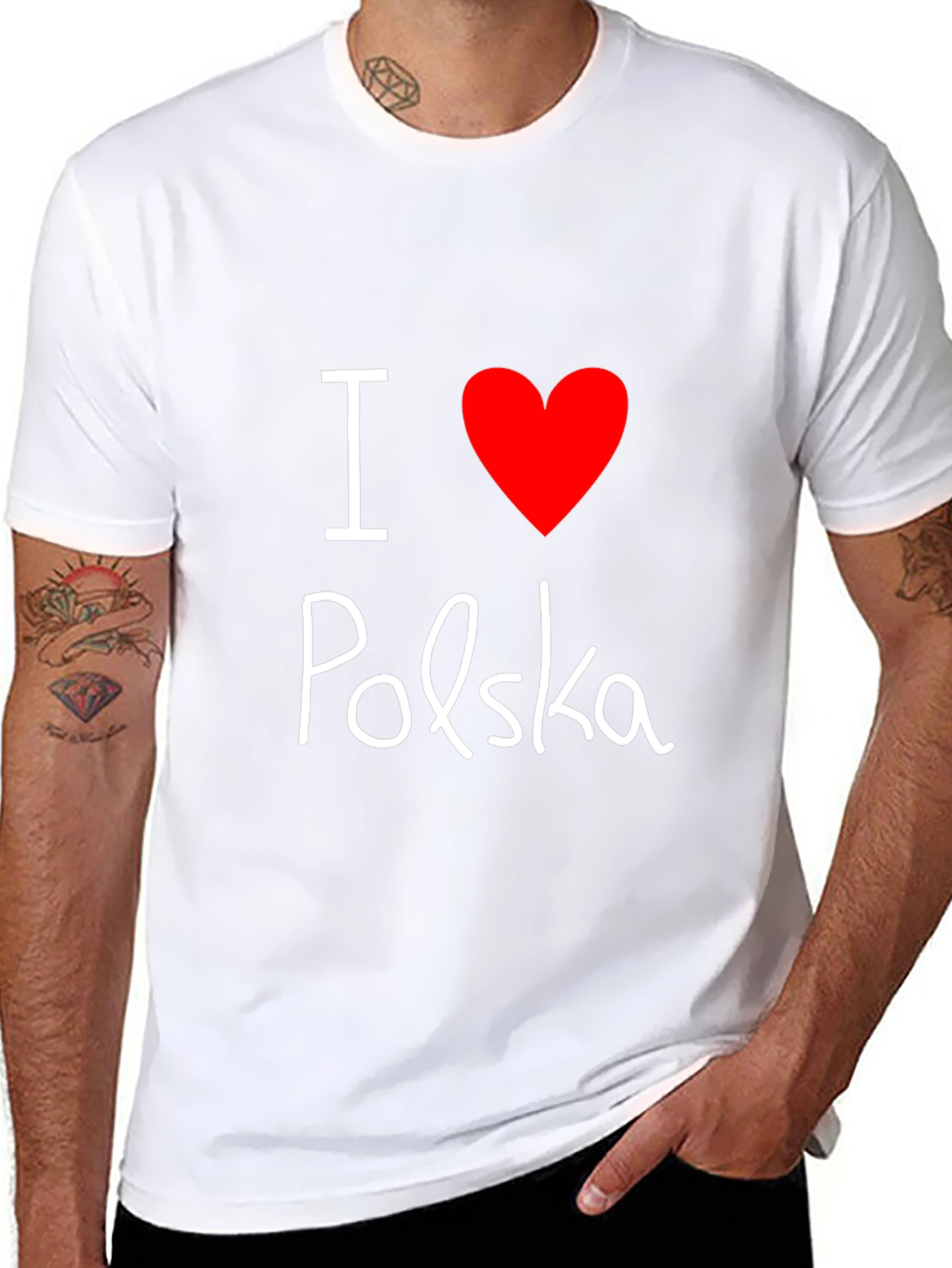 I Love Polska T-Shirt - Black Tee