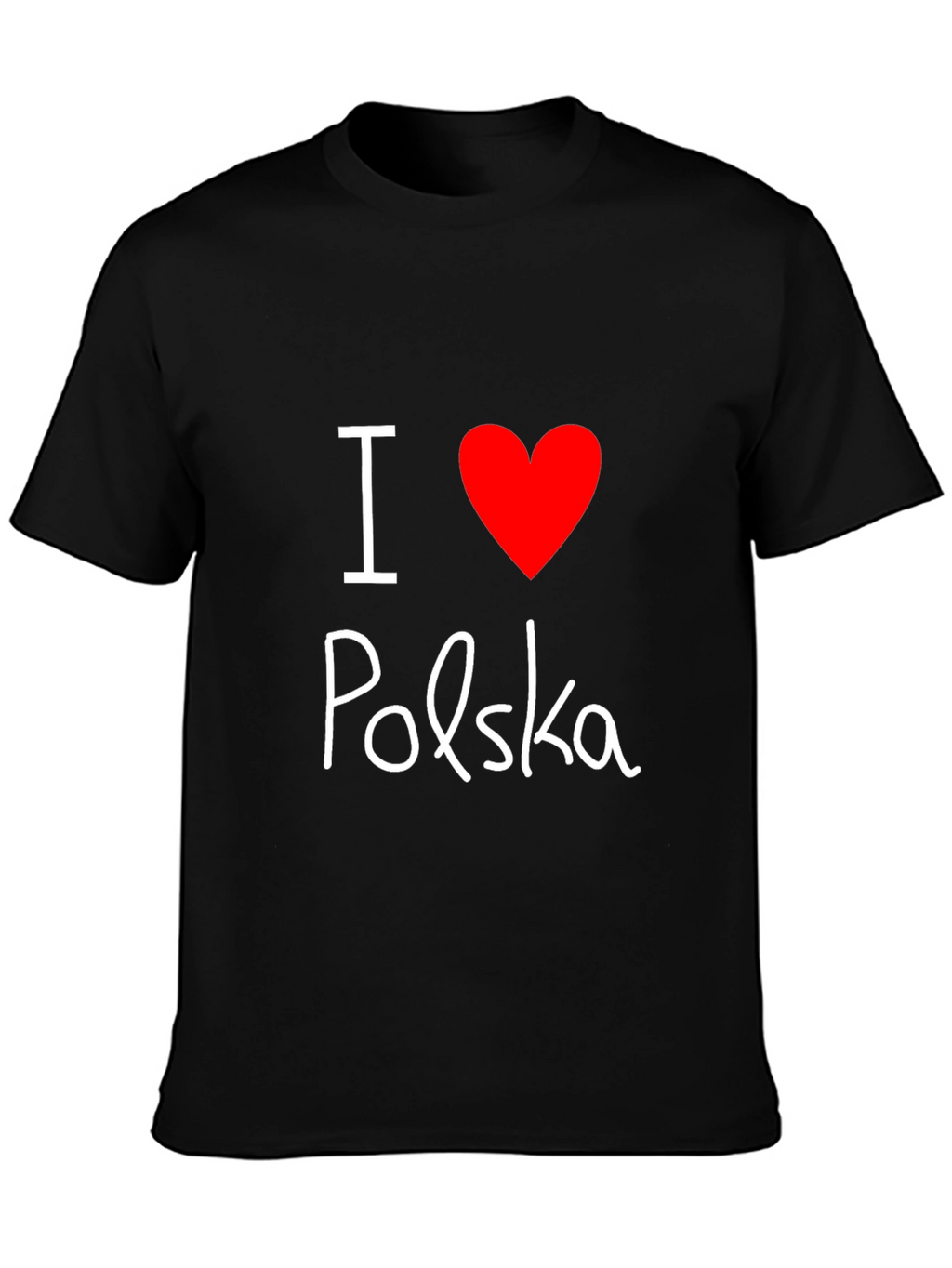 I Love Polska T-Shirt - Black Tee