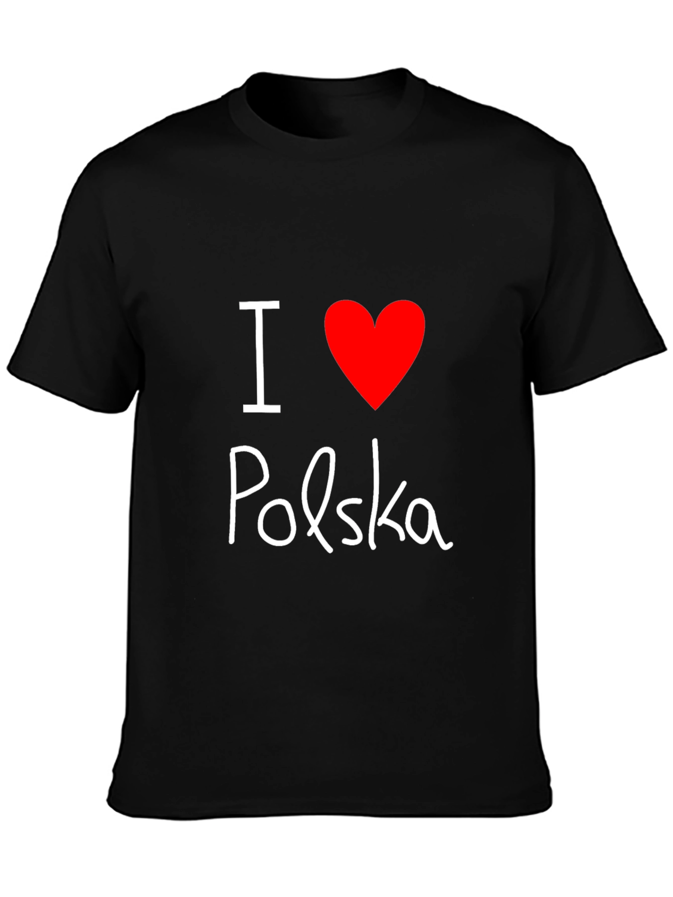I Love Polska T-Shirt - Black Tee