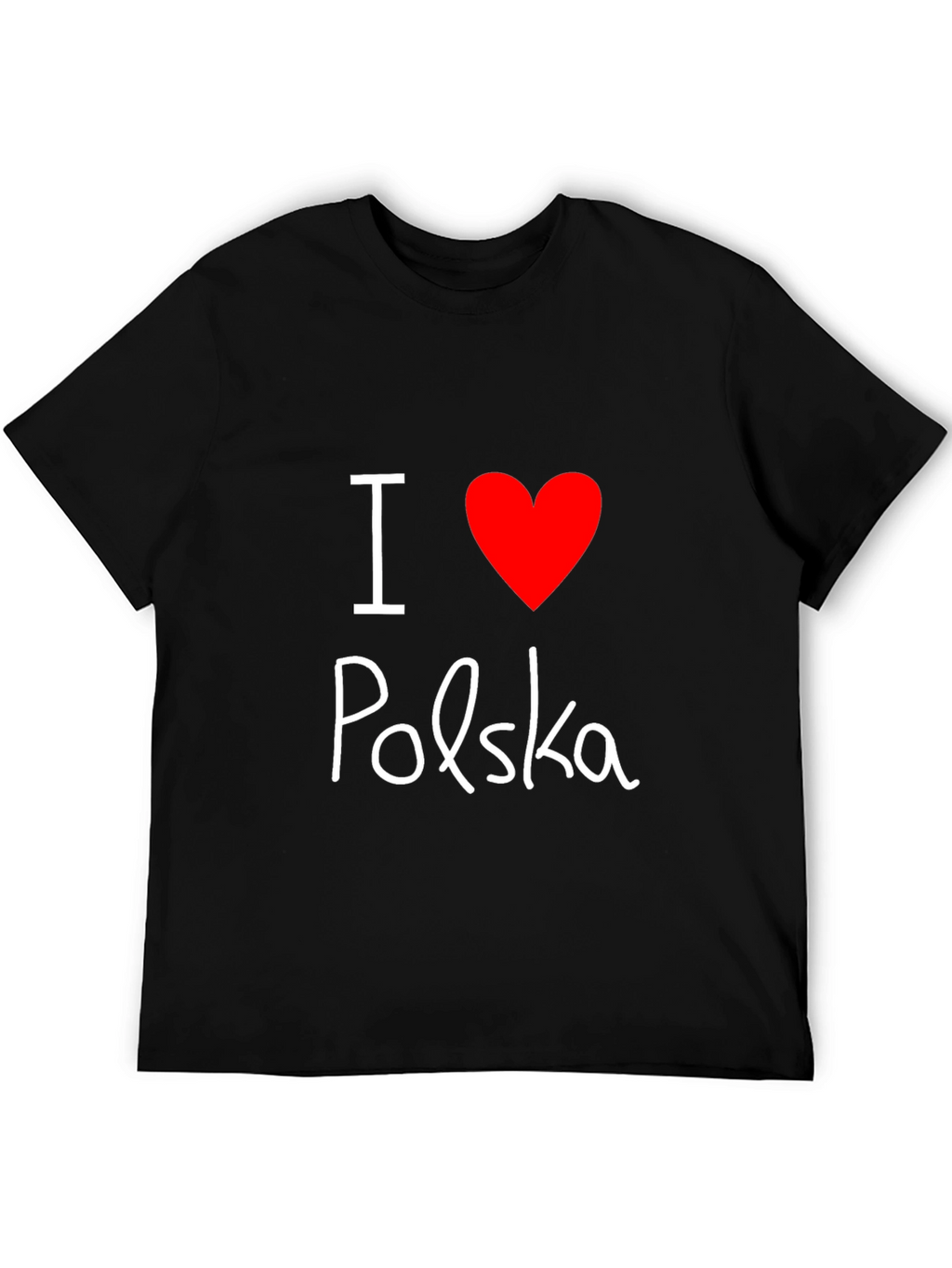 I Love Polska T-Shirt - Black Tee