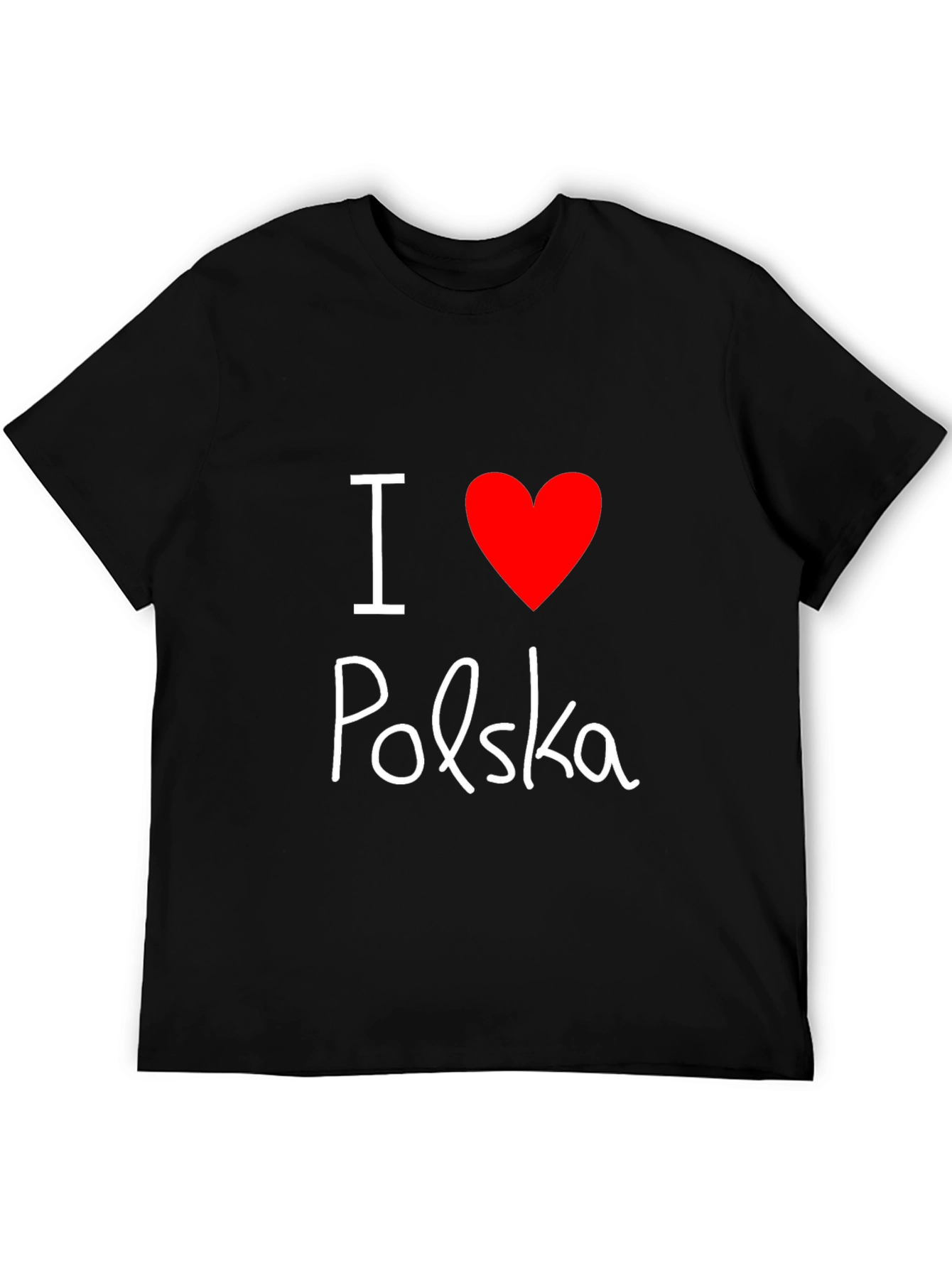 I Love Polska T-Shirt - Black Tee
