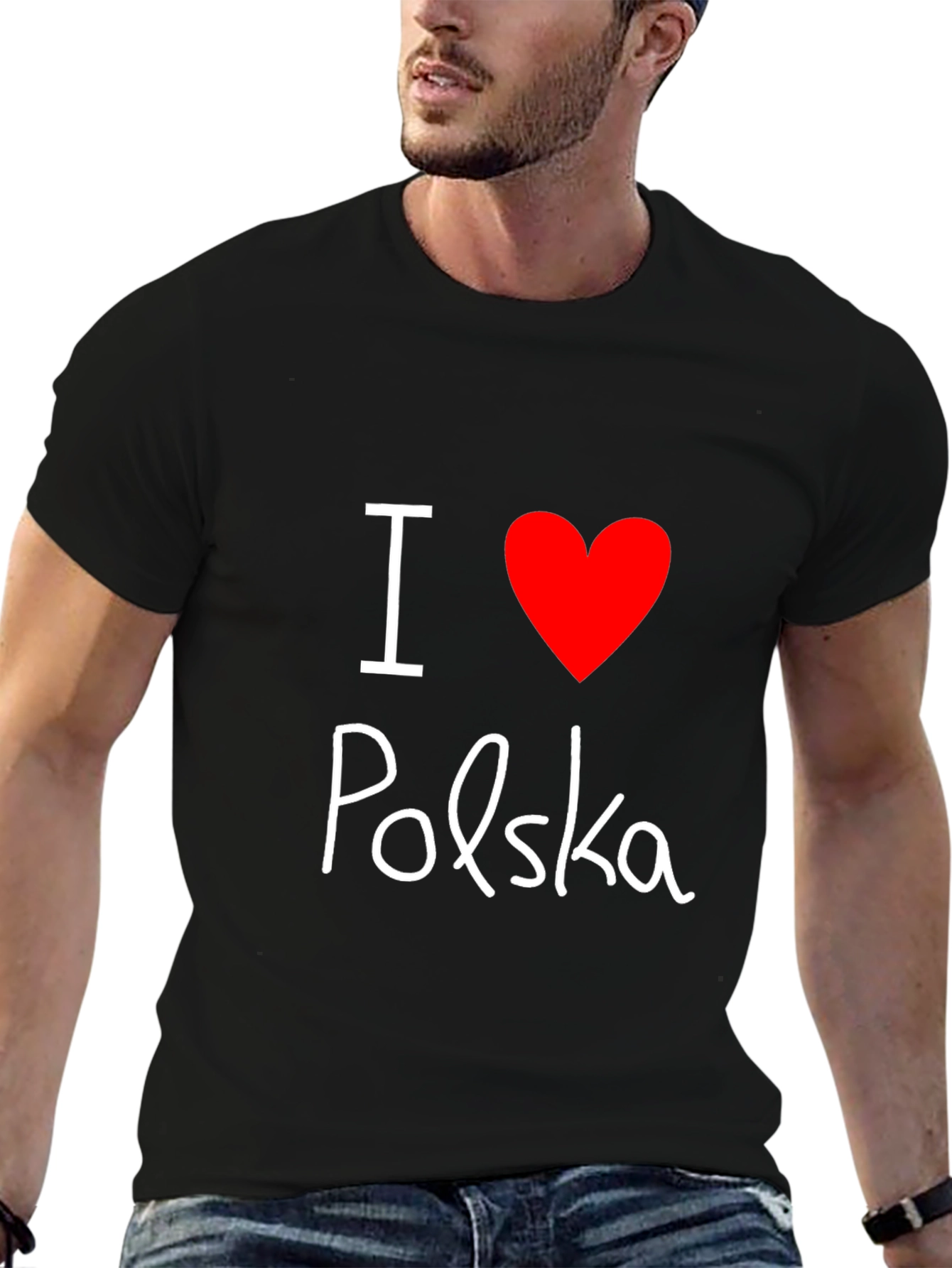 I Love Polska T-Shirt - Black Tee