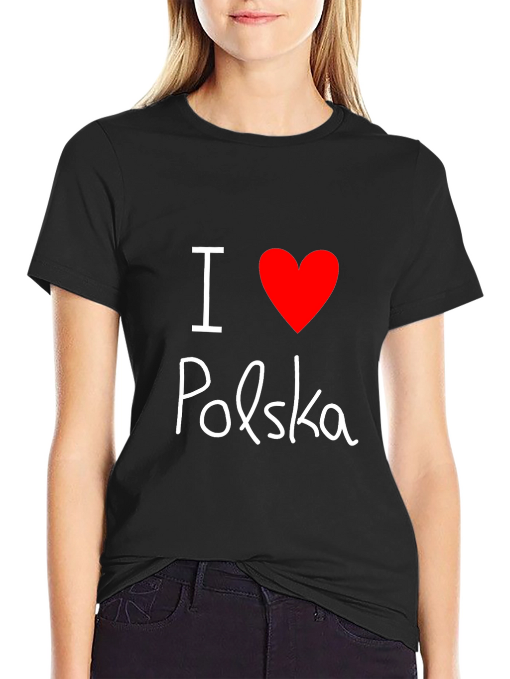 I Love Polska T-Shirt - Black Tee