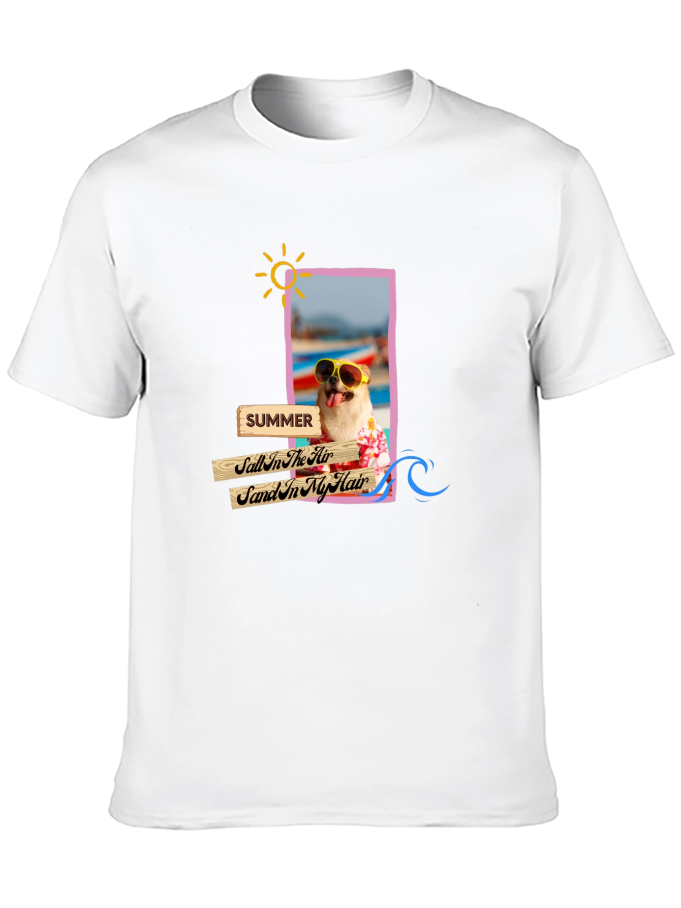 Summer Dog Graphic T-Shirt - Vacation Vibes!