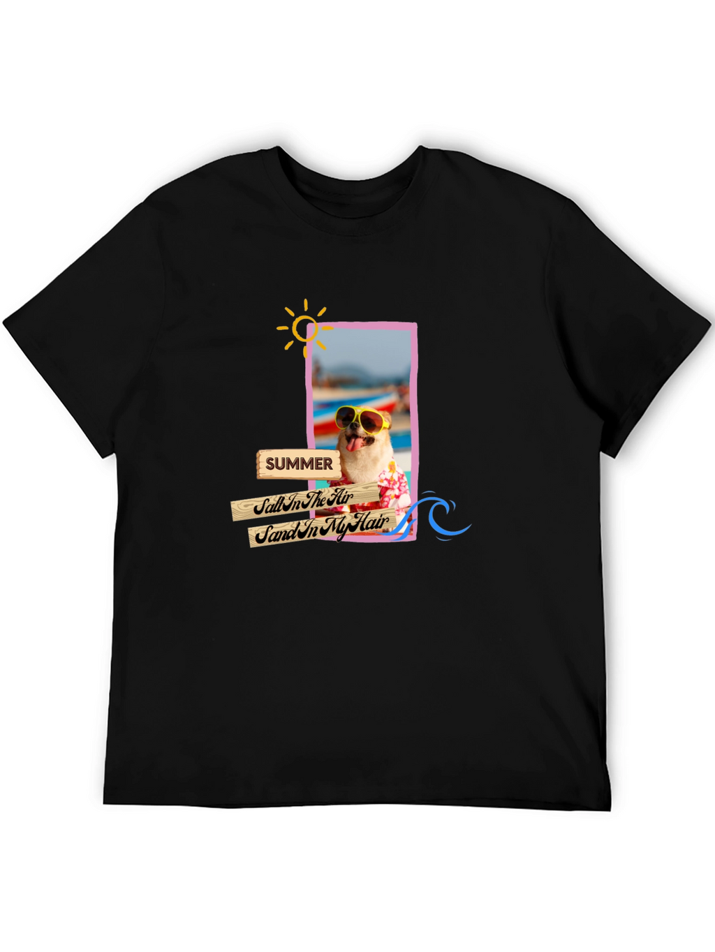 Summer Dog Graphic T-Shirt - Vacation Vibes!