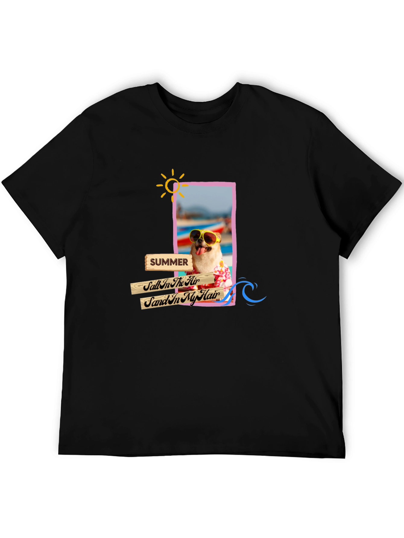 Summer Dog Graphic T-Shirt - Vacation Vibes!