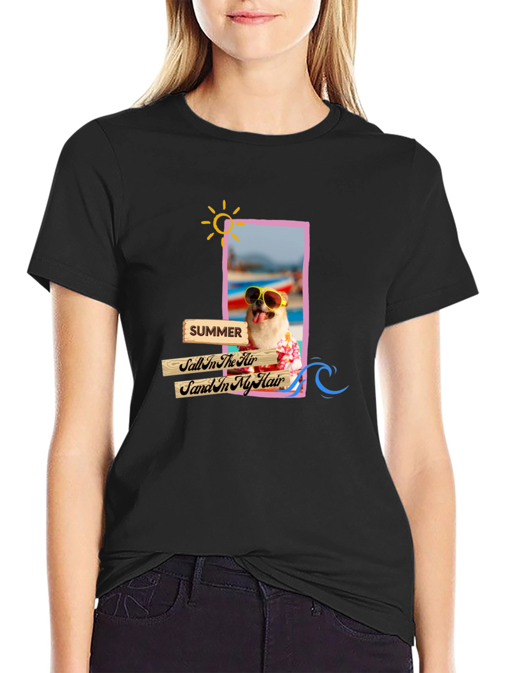 Summer Dog Graphic T-Shirt - Vacation Vibes!