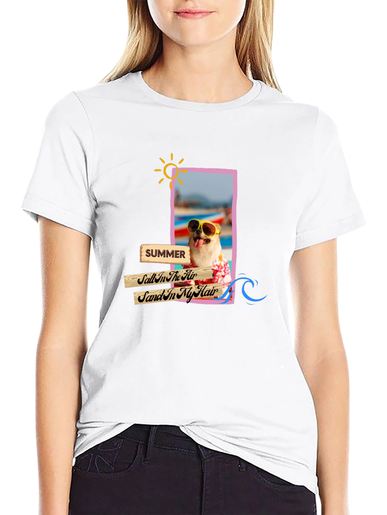 Summer Dog Graphic T-Shirt - Vacation Vibes!