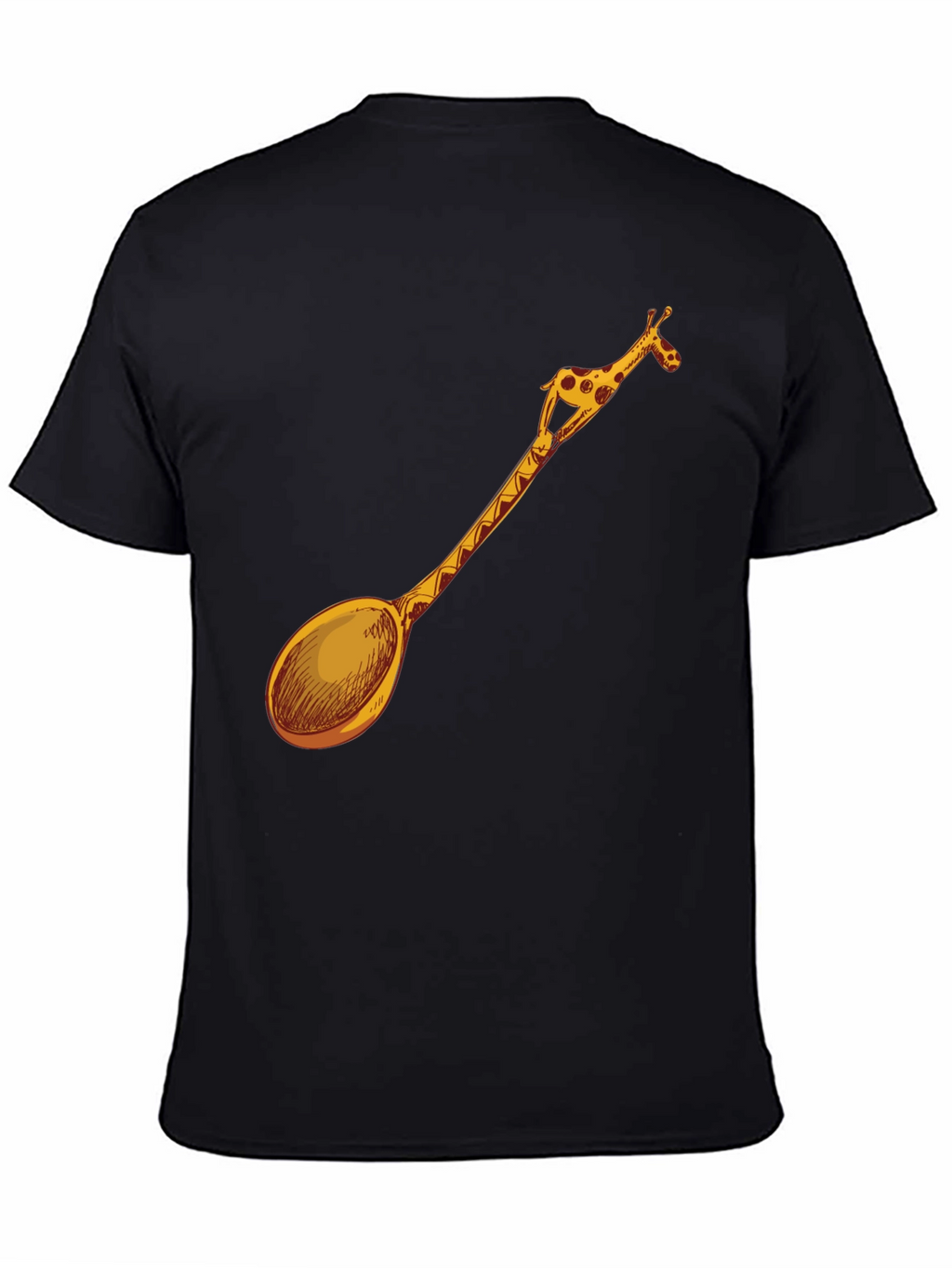 Giraffe Spoon Graphic Tee - Unique Novelty T-Shirt