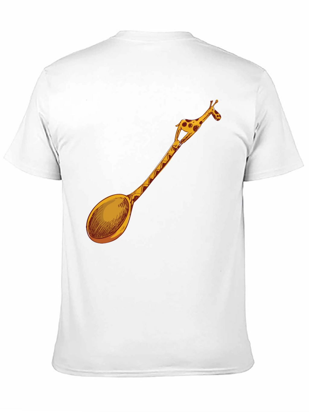 Giraffe Spoon Graphic Tee - Unique Novelty T-Shirt