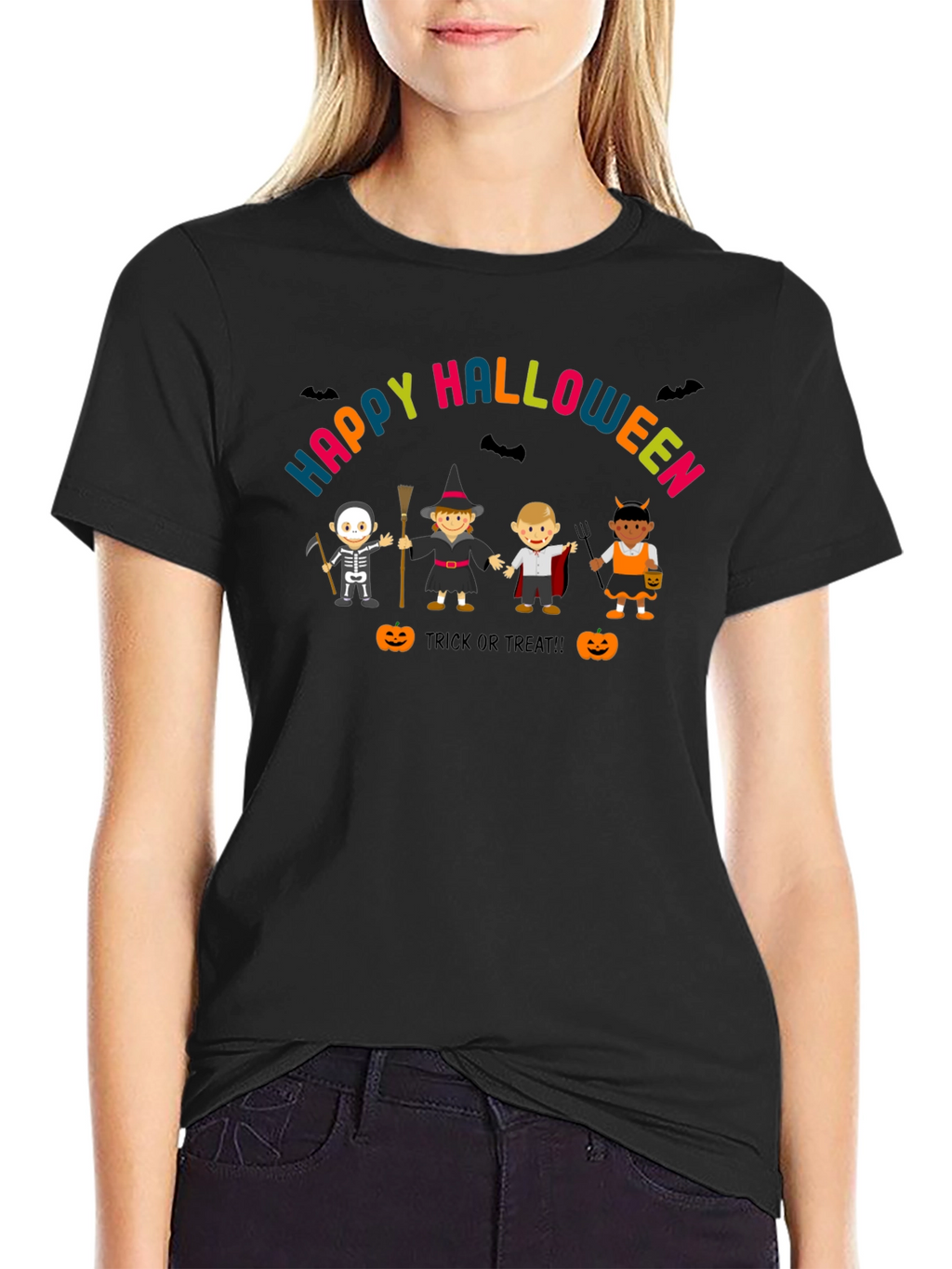 Happy Halloween T-Shirt Costume Kids Graphic Tee