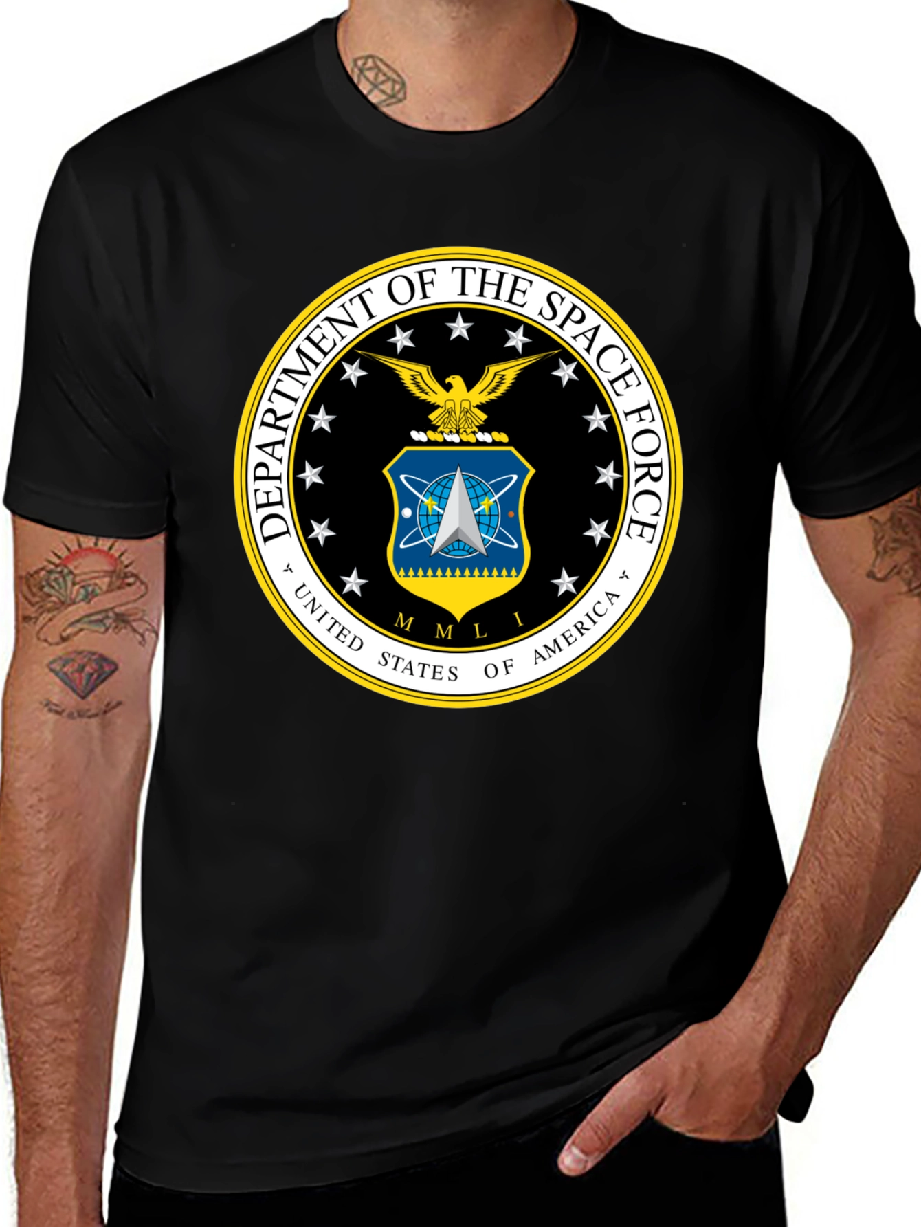 Space Force Logo T-Shirt - Black