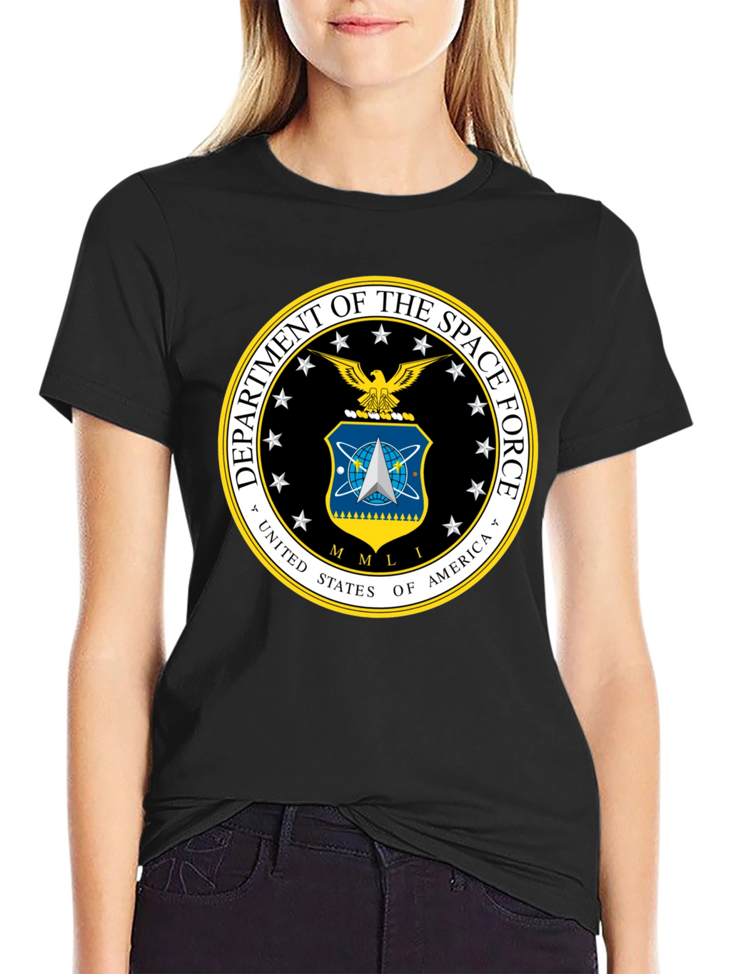 Space Force Logo T-Shirt - Black