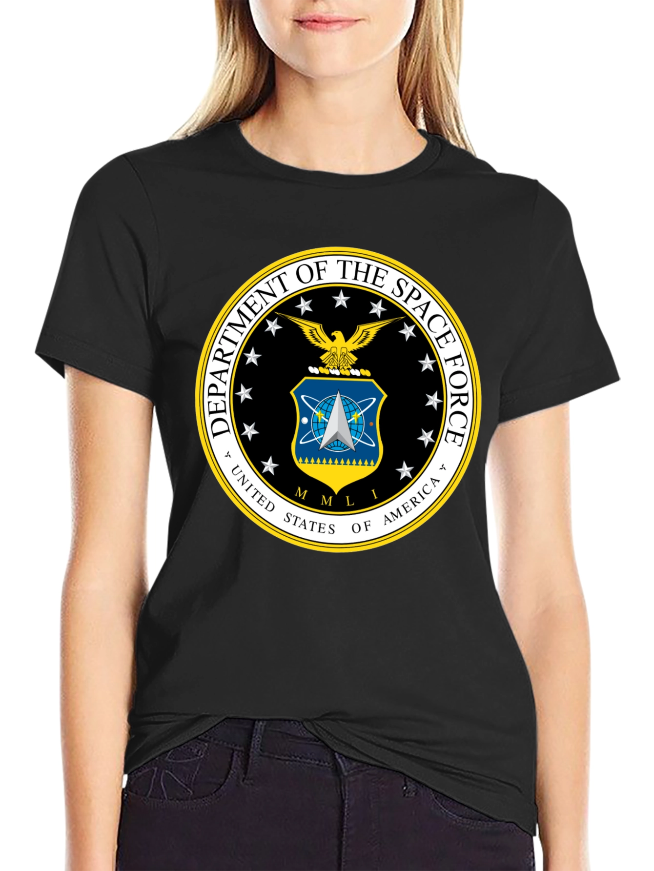 Space Force Logo T-Shirt - Black