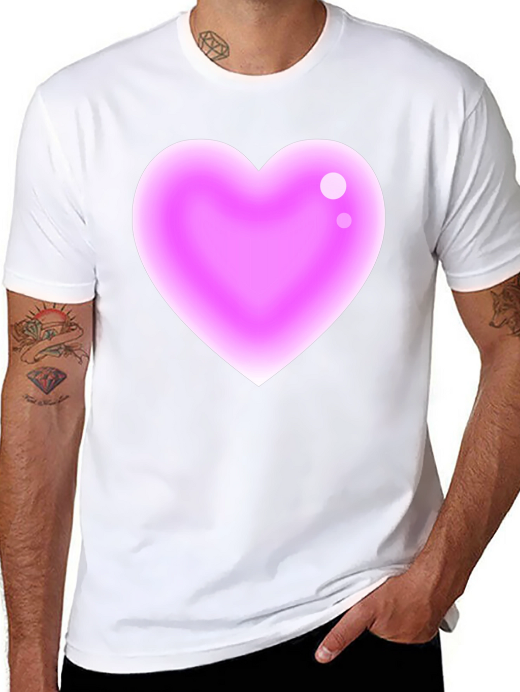 Heart Graphic Black T-Shirt