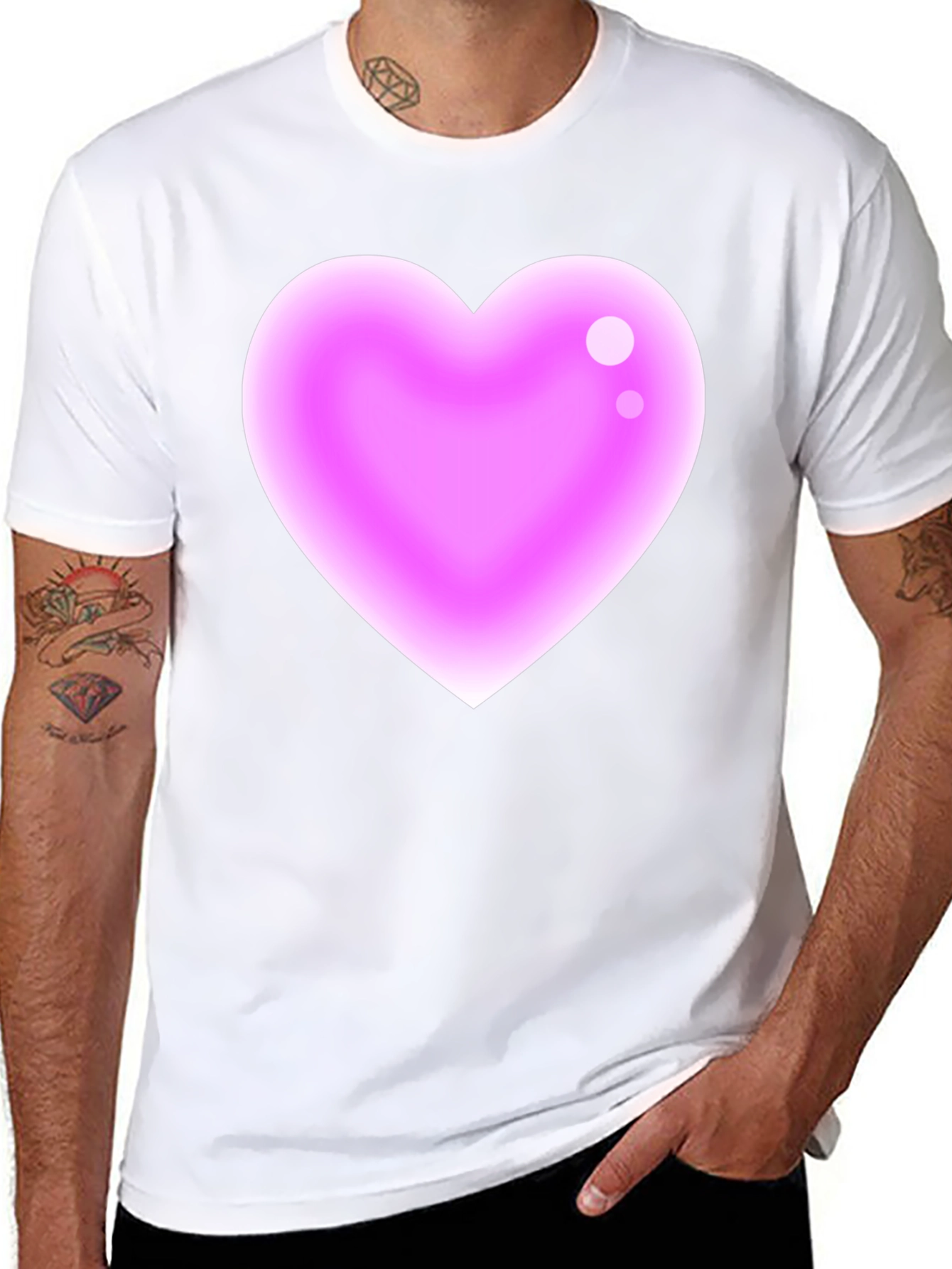 Heart Graphic Black T-Shirt