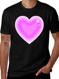 Heart Graphic Black T-Shirt