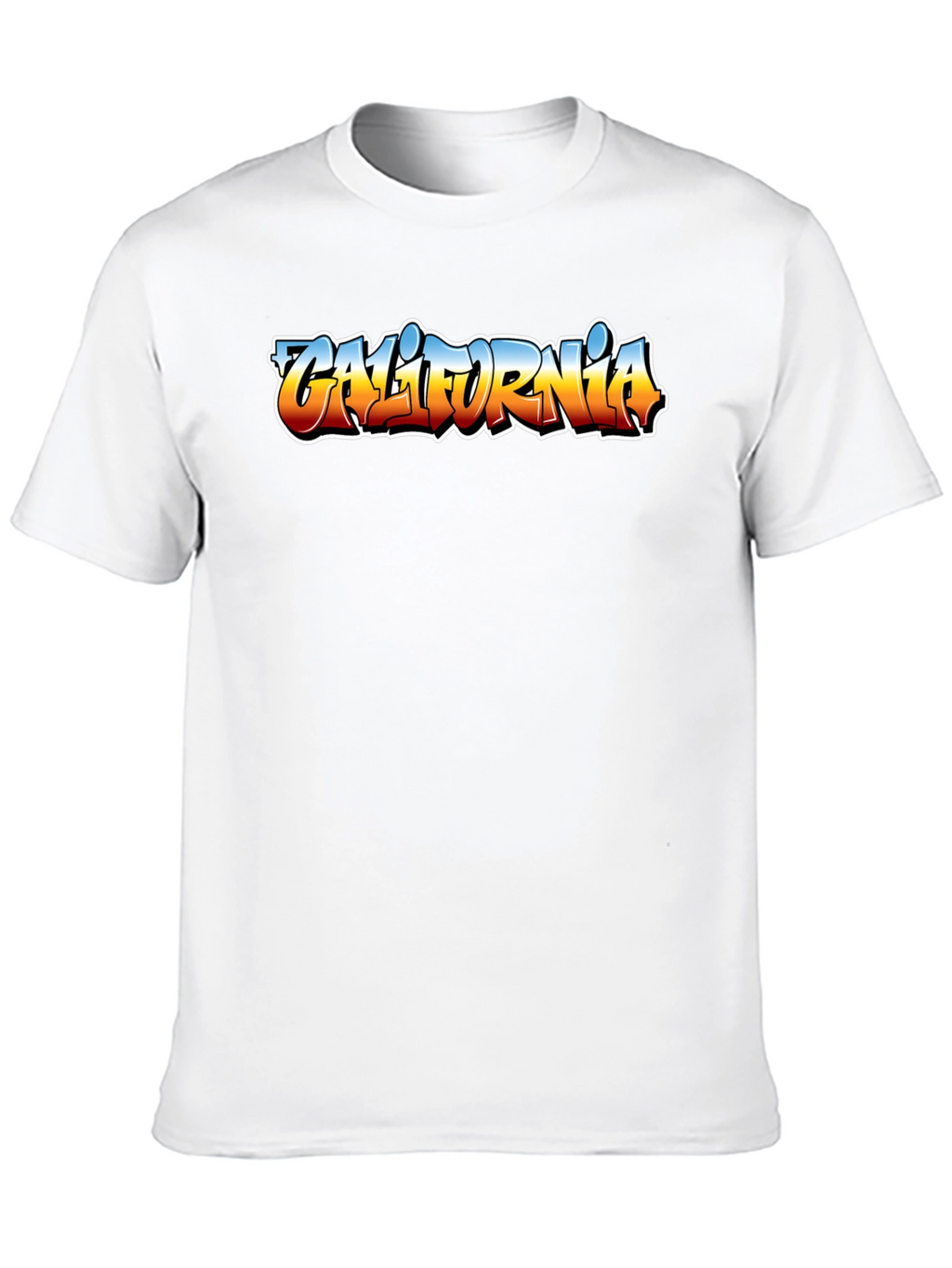 California Graffiti Style Mens Black T-Shirt