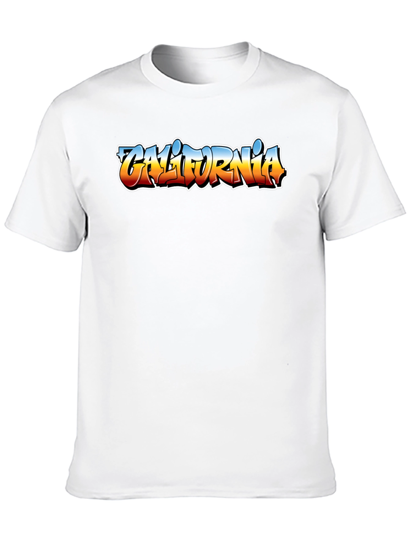 California Graffiti Style Mens Black T-Shirt