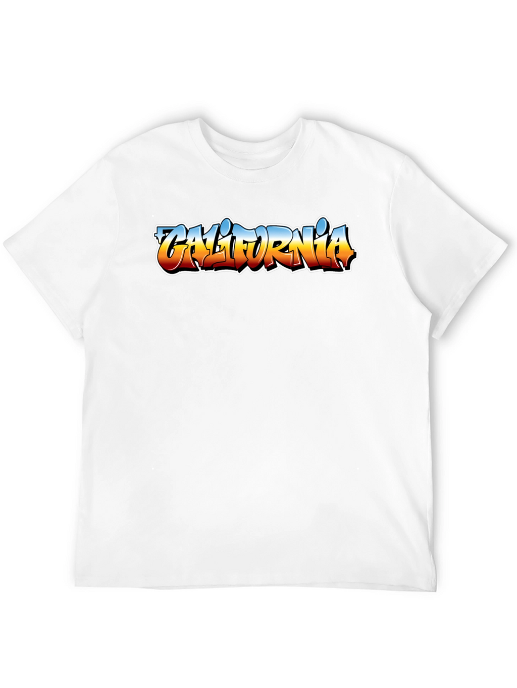 California Graffiti Style Mens Black T-Shirt