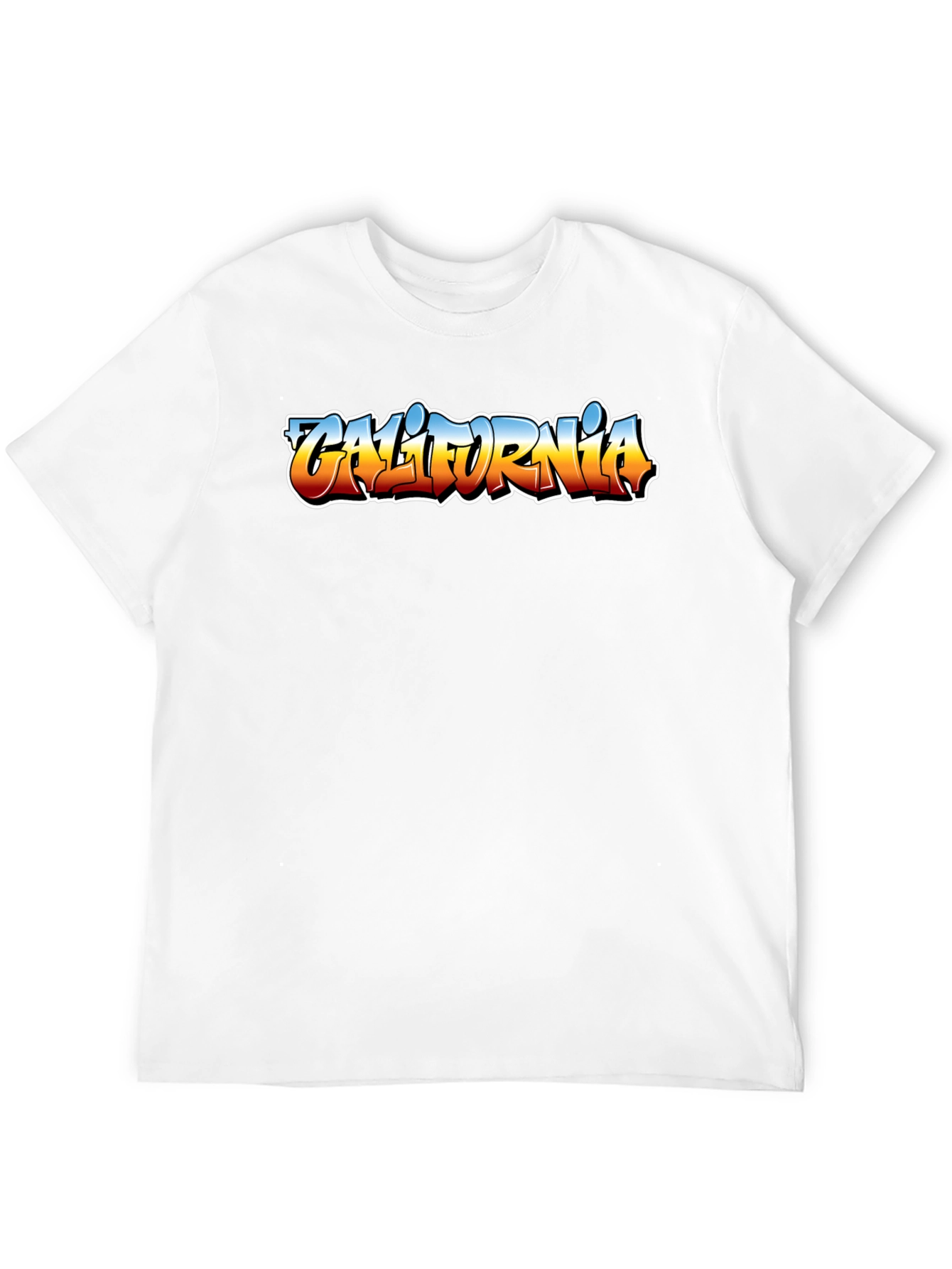 California Graffiti Style Mens Black T-Shirt